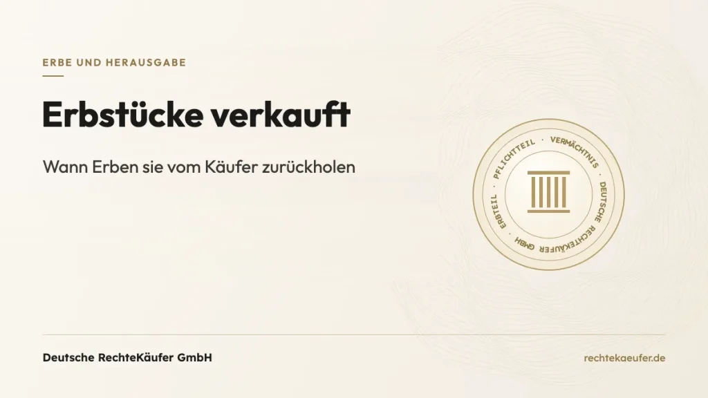 Erbstücke vom Angehörigen verkauft: Wann der Käufer herausgeben muss