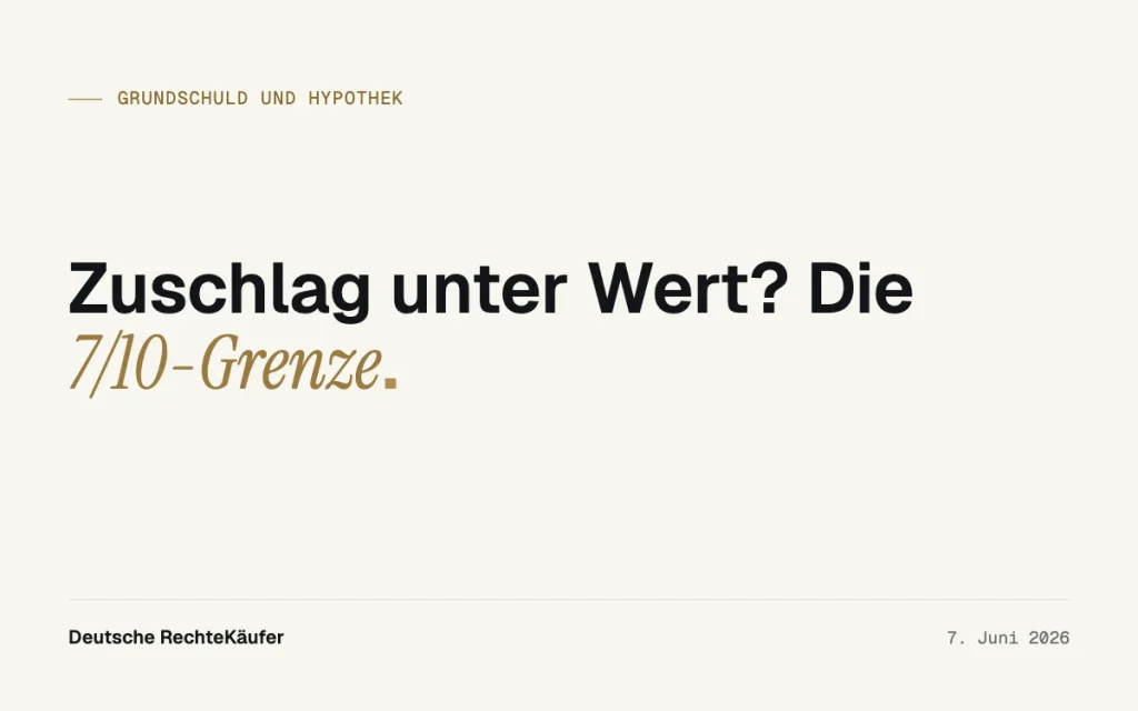 7/10-Grenze: So stoppen Gläubiger den Schleuderpreis