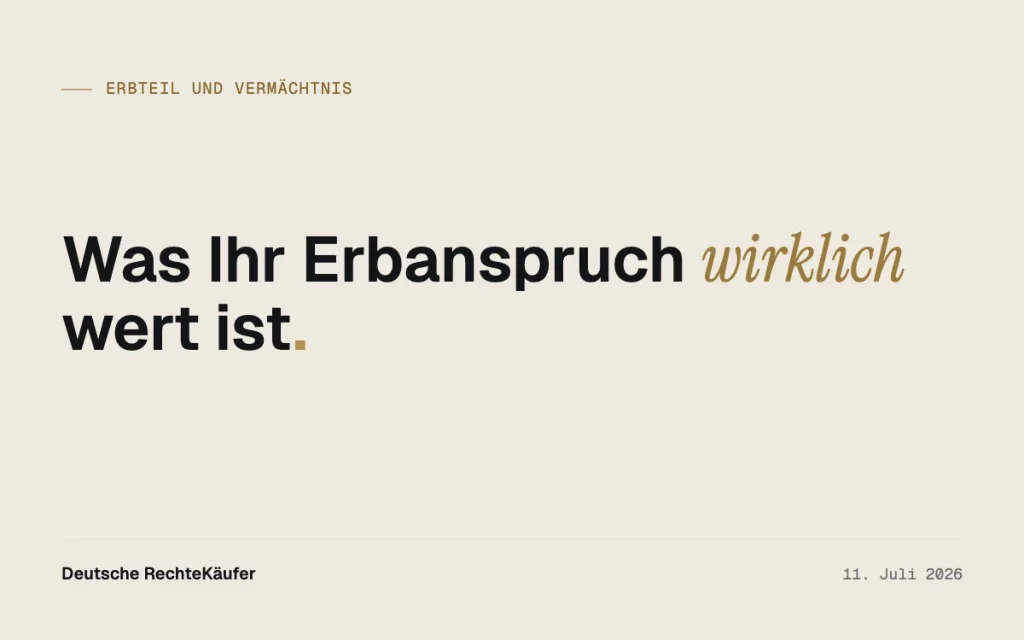Was ist Ihr Erbanspruch beim Verkauf wert? 6 Faktoren