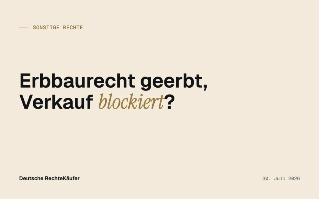 Erbbaurecht verkaufen: Wenn der Eigentümer blockiert
