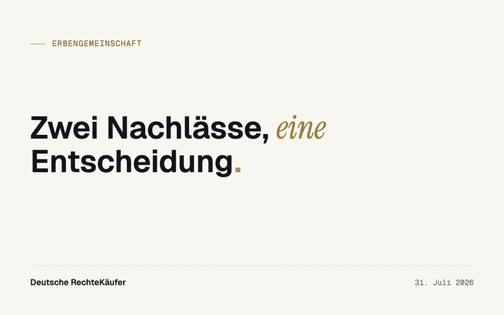 Erbeserben: Ausschlagen, annehmen oder Erbteil verkaufen?