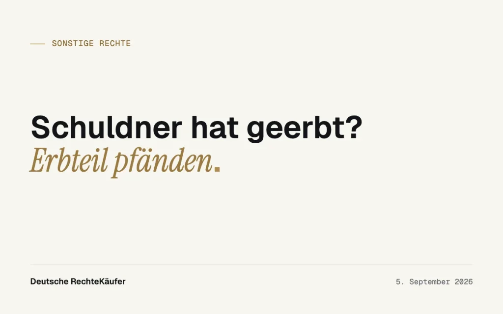 Erbteil pfänden: So erreichen Gläubiger das Erbe
