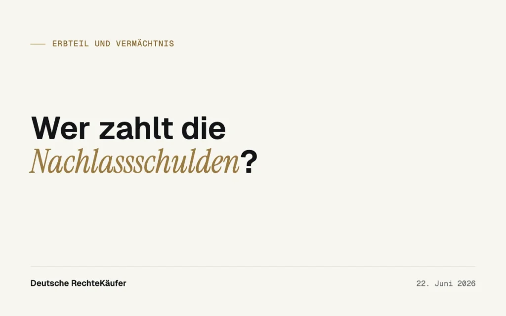 Erbteil verkaufen: Wer haftet danach für Nachlassschulden?