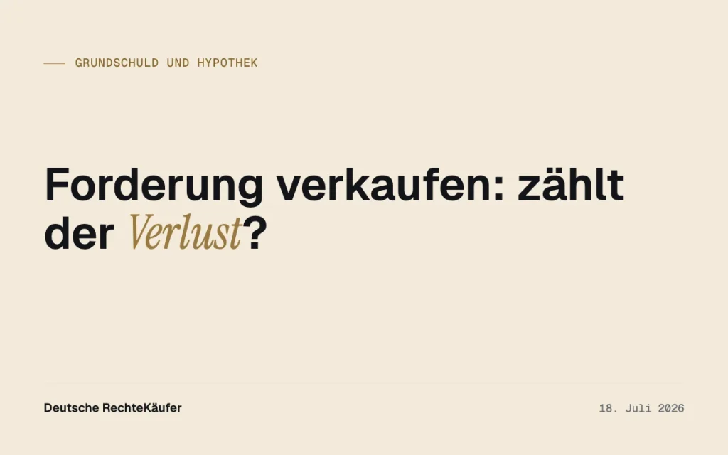 Forderung mit Grundschuld verkaufen: Was das Finanzamt sieht