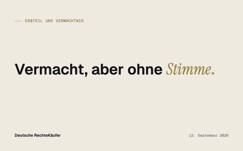 GmbH-Anteil als Vermächtnis verkaufen statt ohnmächtig warten