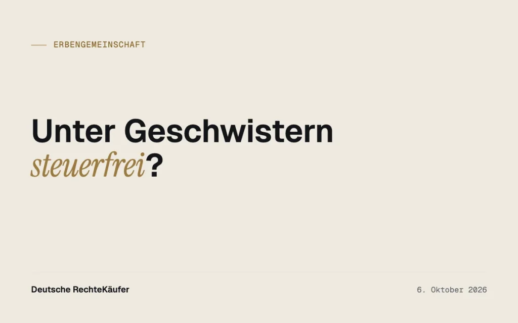 Hausanteil an Geschwister verkaufen: die Grunderwerbsteuer